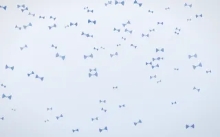 Denim Day Bows II — light blue and white cute background, variation II
