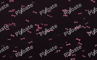 Flamingo Noir Bows III — dark pink and black cute background, variation III