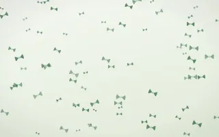 Forest Cream Bows — light green and white cute background