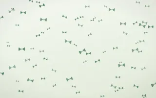 Forest Cream Bows II — light green and white cute background, variation II
