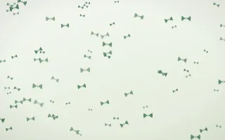 Forest Cream Bows III — light green and white cute background, variation III