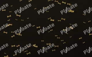 Golden Noir Bows II — dark gold, yellow and black cute background, variation II