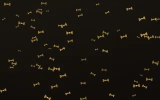 Golden Noir Bows III — dark gold, yellow and black cute background, variation III