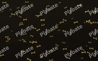 Golden Noir Bows III — dark gold, yellow and black cute background, variation III