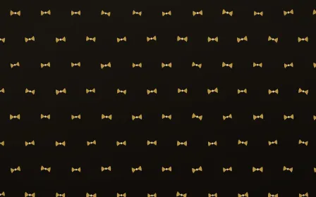 Golden Noir Bows Tiled — dark gold, yellow and black cute background