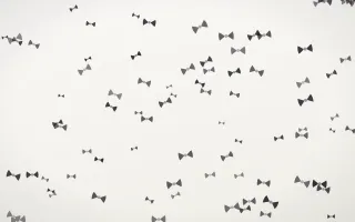 Inkline Bows II — light grey and white cute background, variation II