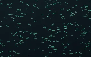 Midnight Garden Bows Dense III — dark green and black cute background, variation III