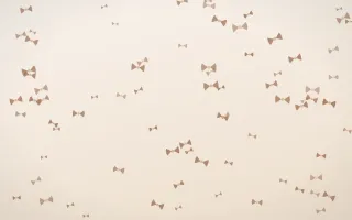 Mocha Milk Bows III — light orange and white cute background, variation III