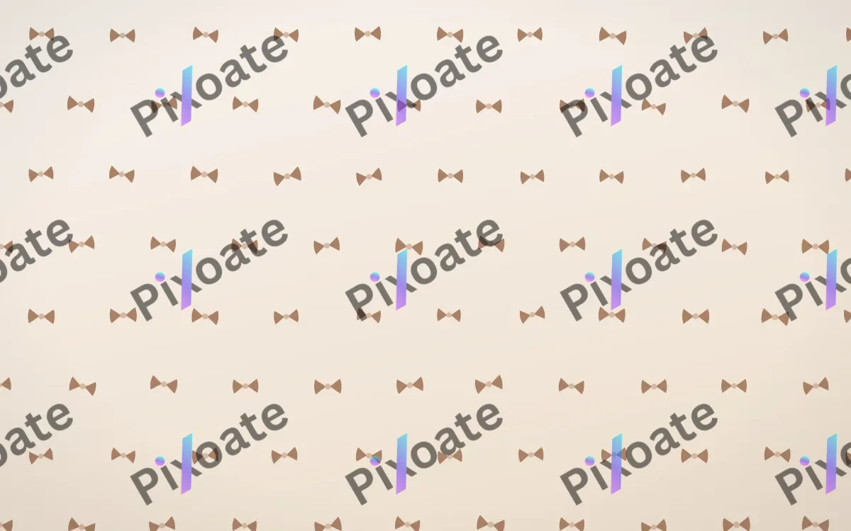 Mocha Milk Bows Tiled — light orange and white cute background