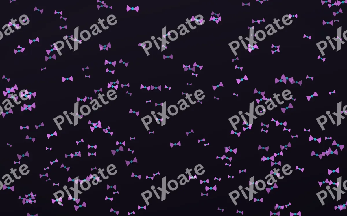 Neon Noir Bows Dense — dark purple, teal and black cute background