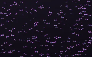 Neon Noir Bows Dense III — dark purple, teal and black cute background, variation III