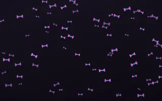 Neon Noir Bows III — dark purple, teal and black cute background, variation III