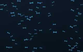 Ocean Ink Bows III — dark blue cute background, variation III
