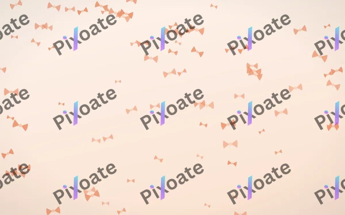 Peach Fuzz Bows — light orange and white cute background
