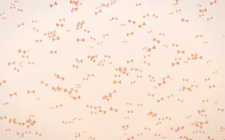 Peach Fuzz Bows Dense III — light orange and white cute background, variation III