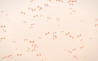 Peach Fuzz Bows II — light orange and white cute background, variation II