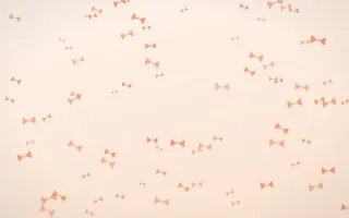 Peach Fuzz Bows III — light orange and white cute background, variation III