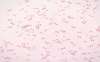 Rosewater Bows Dense III — light pink and white cute background, variation III