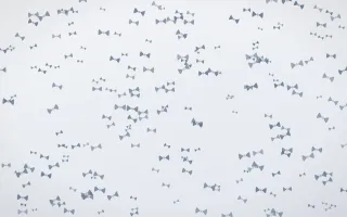 Slate Mist Bows Dense — light blue and white cute background