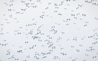 Slate Mist Bows Dense II — light blue and white cute background, variation II