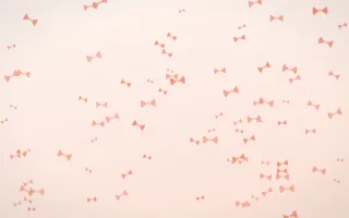 Sorbet Bows II — light red, orange and white cute background, variation II