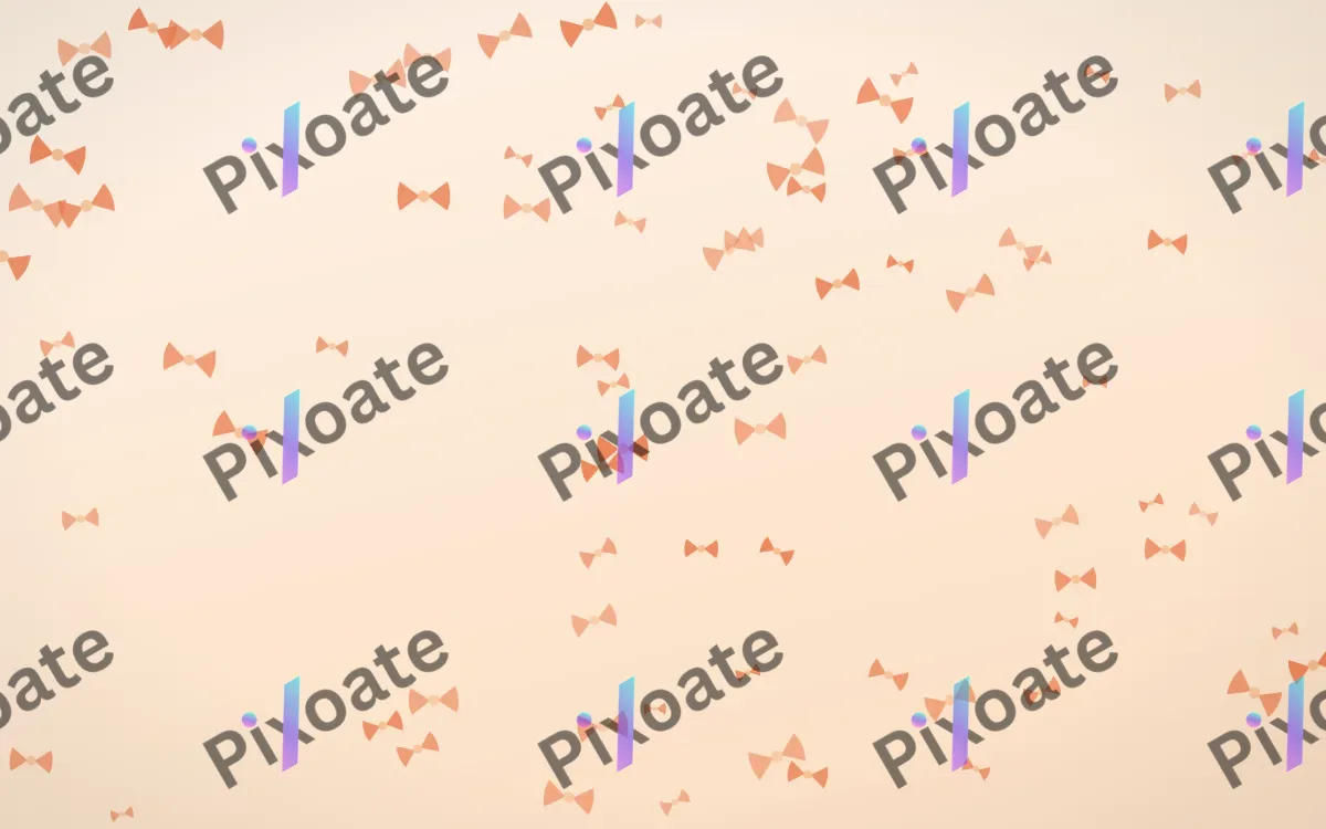 Sunset Pop Bows — light orange and beige cute background