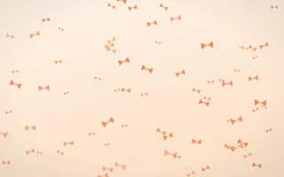Sunset Pop Bows III — light orange and beige cute background, variation III