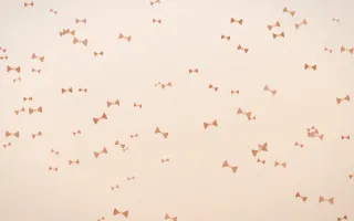 Terracotta Bows II — light orange and beige cute background, variation II