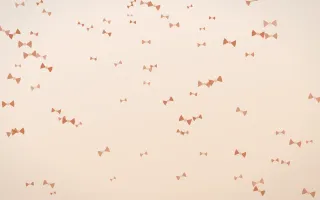 Terracotta Bows III — light orange and beige cute background, variation III
