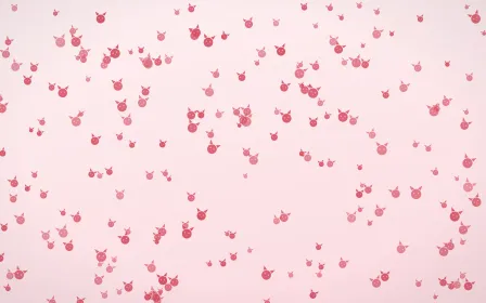 Cherry Soda Kittens Dense — light red and white cute background