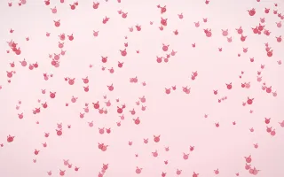Cherry Soda Kittens Dense II — light red and white cute background, variation II