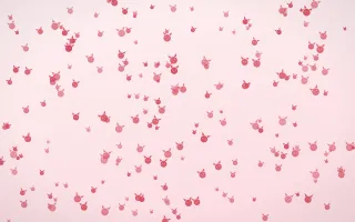 Cherry Soda Kittens Dense III — light red and white cute background, variation III