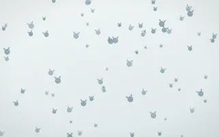 Coastal Fog Kittens II — light blue and white cute background, variation II