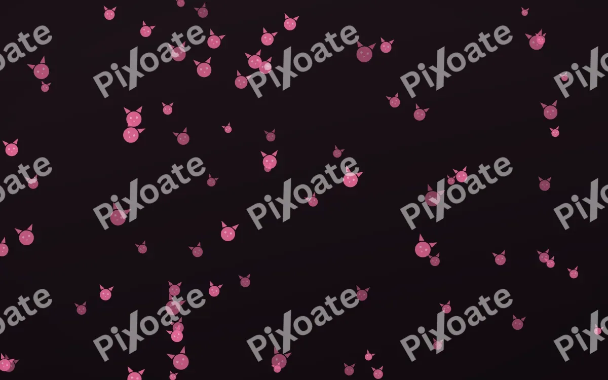 Flamingo Noir Kittens — dark pink and black cute background