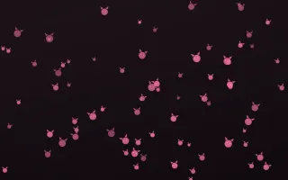 Flamingo Noir Kittens II — dark pink and black cute background, variation II