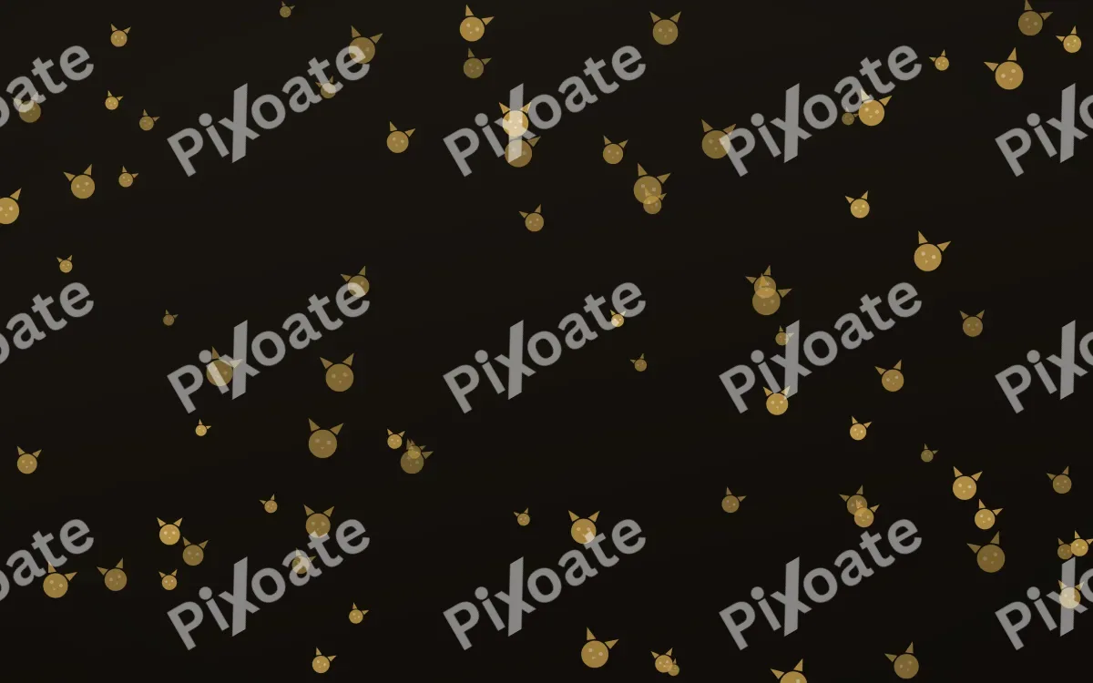 Golden Noir Kittens — dark gold, yellow and black cute background