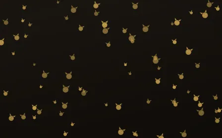 Golden Noir Kittens — dark gold, yellow and black cute background