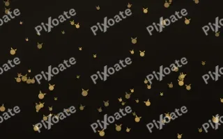 Golden Noir Kittens III — dark gold, yellow and black cute background, variation III