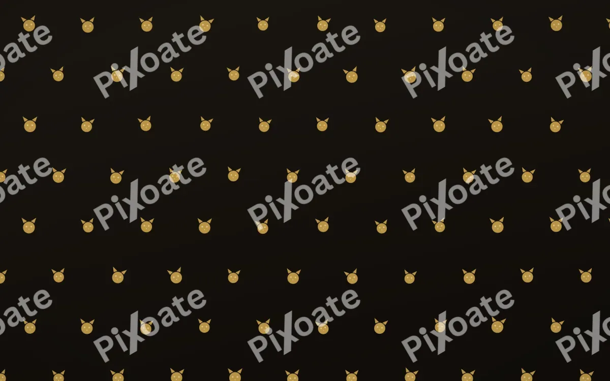 Golden Noir Kittens Tiled — dark gold, yellow and black cute background