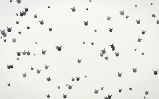 Inkline Kittens III — light grey and white cute background, variation III