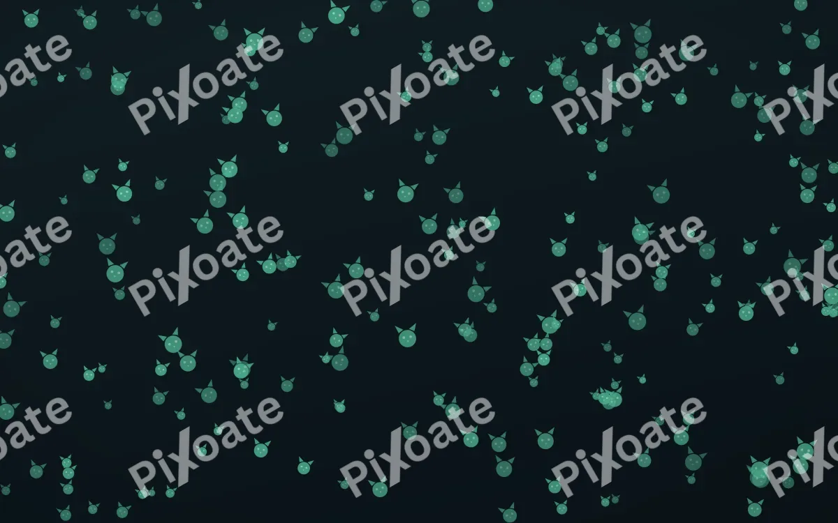 Midnight Garden Kittens Dense — dark green and black cute background