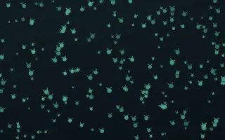 Midnight Garden Kittens Dense — dark green and black cute background