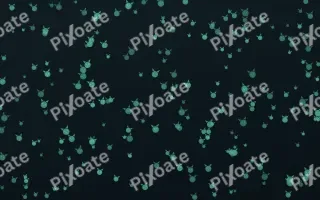 Midnight Garden Kittens Dense — dark green and black cute background