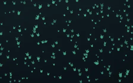 Midnight Garden Kittens Dense — dark green and black cute background