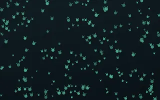Midnight Garden Kittens Dense III — dark green and black cute background, variation III