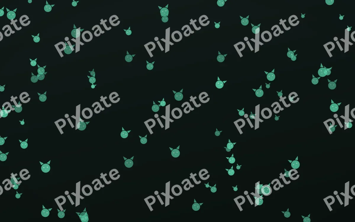 Mint Noir Kittens — dark green and black cute background