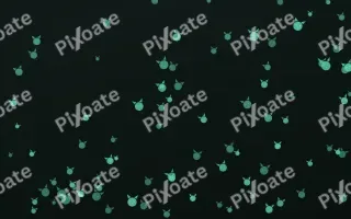 Mint Noir Kittens II — dark green and black cute background, variation II