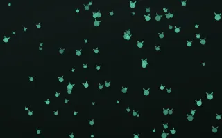 Mint Noir Kittens III — dark green and black cute background, variation III