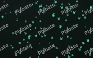 Mint Noir Kittens III — dark green and black cute background, variation III