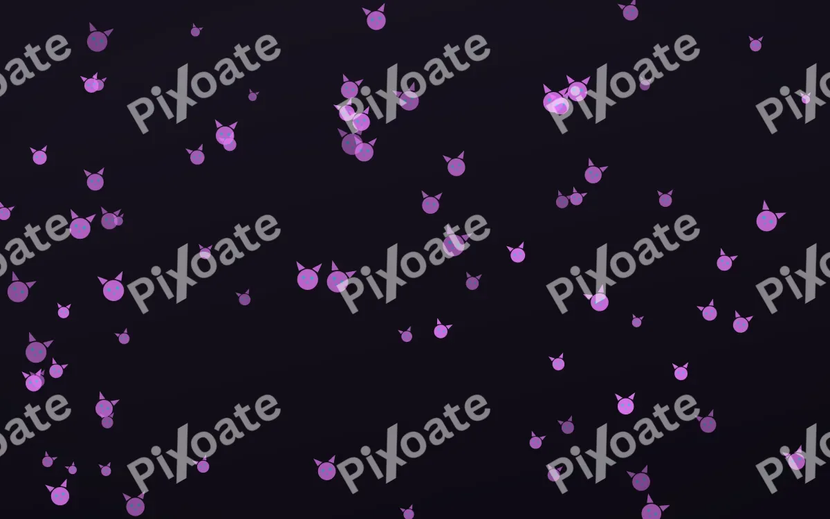 Neon Noir Kittens — dark purple, teal and black cute background
